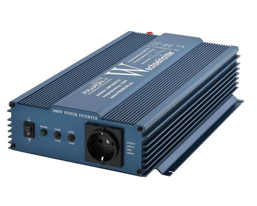 1000W Fraron Wechselrichter 12V mit FI-Schalter 1000W Fraron Wechselrichter 12V mit FI-Schalter