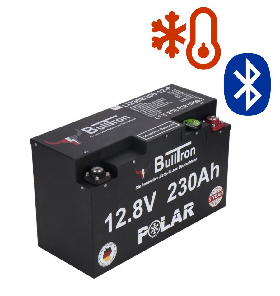 230Ah POLAR | 12V BullTron LiFePO4 | BMS + Bluetooth + Heizung 230Ah POLAR | 12V BullTron LiFePO4 | BMS + Bluetooth + Heizung