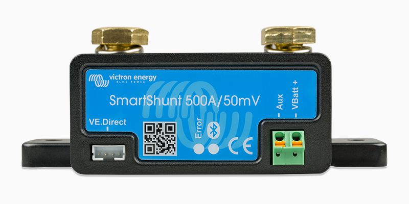 Victron SmartShunt SmartShunt von der Seite mit Aschlüssen un ve.direct