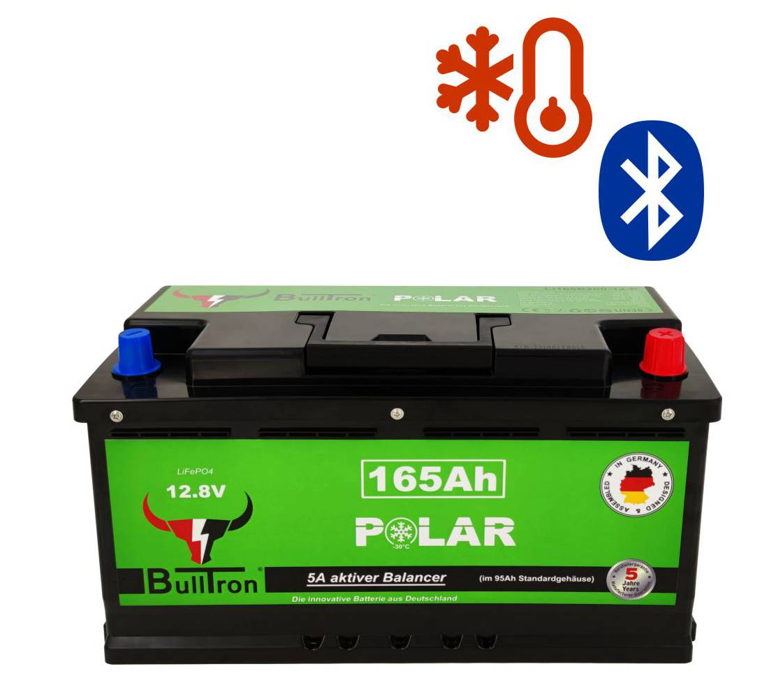 165Ah POLAR | BullTron 12V LiFePO4 | BMS + Bluetooth + Heizung 165Ah POLAR | BullTron 12V LiFePO4 | BMS + Bluetooth + Heizung