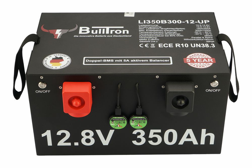 350Ah POLAR | 12V BullTron LiFePO4 | BMS + Bluetooth + Heizung 350Ah LifePO4 Dual BMS
